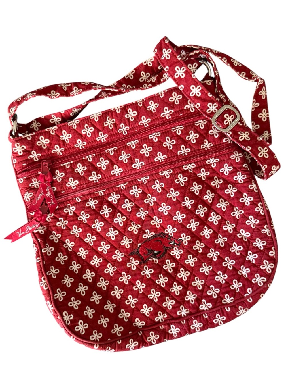 Vera Bradley Red Razorback Cotton Crossbody NWOT